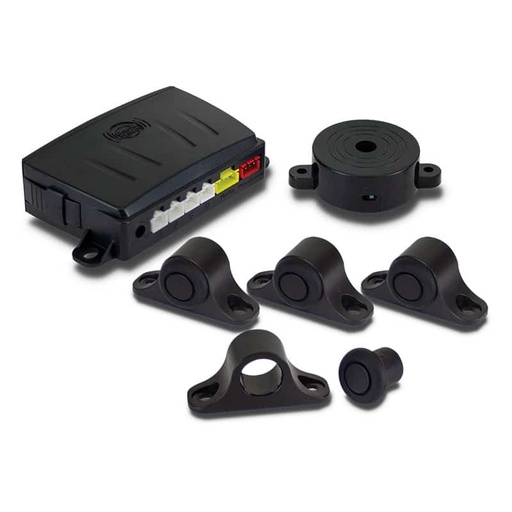 [112449] Commercial Vehicle Parking Sensor Kit Black Angled Rubber Sensor Heads with Underhung Bracket PS1140