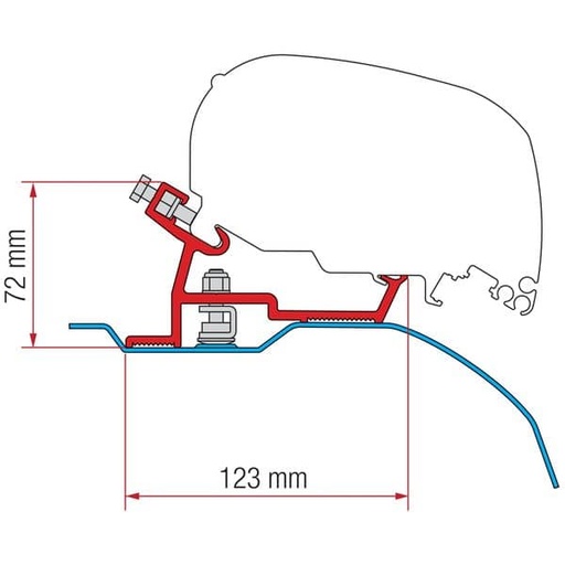 [112482] Fiamma F80S Bracket Kit Ducato/Boxer/Relay ( H2-L2 & L3 )