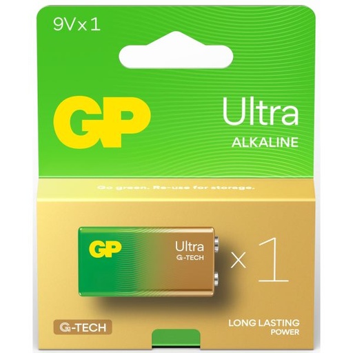 [113197] GP Ultra Alkaline Battery 9V GP1604AU | 1-Pack