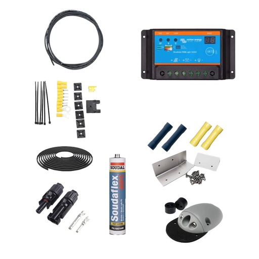 [117179] Complete Solar Wiring Kit Grey - 5W - 120W BlueSolar PWM