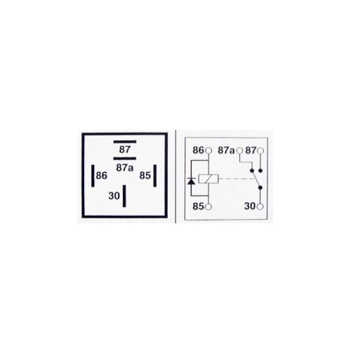 [117743] Micro Relay 5-pin, Changeover, 12v 40A, With Diode  -  MRY11