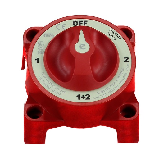 [117821] Blue Sea Systems Switch Battery E-Series Selector 4 Position Red - 9001EB-BSS