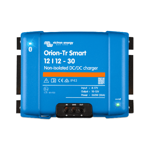 [118760] Victron Orion-Tr Smart DC-DC charger 12/12-30A ( 360W ) Non-isolated + Complete Wiring Kit 5M