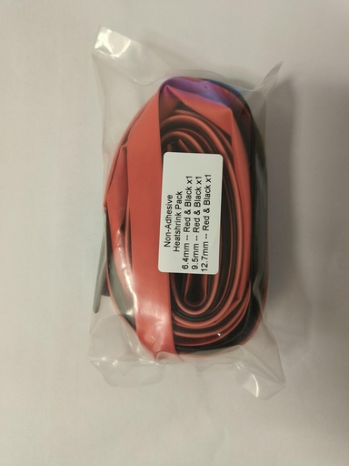 [119324] Non Adhesive Heatshrink Pack - 3 Sizes Red & Black (6.4mm/9.5mm/12.7mm)