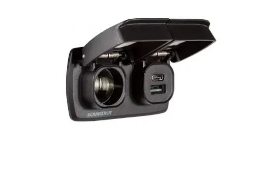 [119465] Scanstrut Flip Pro Duo - USB-A/C & 12V Power Socket  SC-MULTI-F2