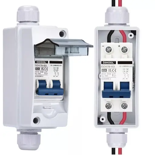 [119499] Solar PV Switch DC 32 Amp 12V - 240V & Waterproof Enclosure