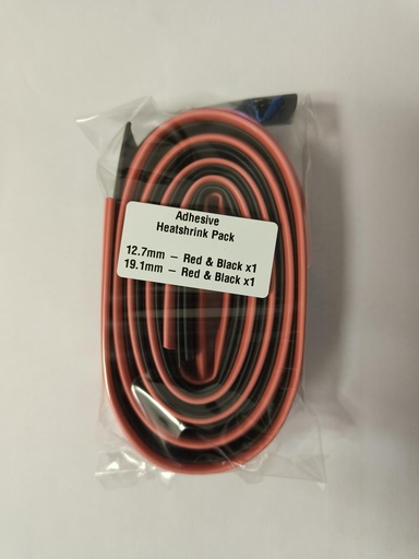 [119845] Non Adhesive Heatshrink Pack - 2 Sizes Red & Black (9.5mm/12.7mm)