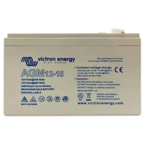 [120083] Victron Energy 12V/15Ah AGM Super Cycle Batt. (M5) BAT412015081